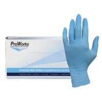 NuTrend Proworks Nitrile Gloves 5mil Blue Powder Free - Small