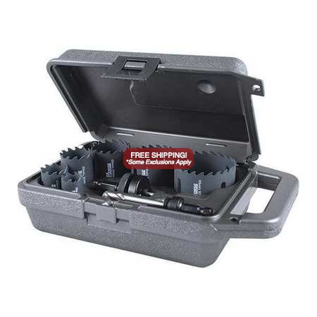 M.K. Morse Hole Saw Kit 8pc. Carbide Tipped Electrictians, 157940 - Click Image to Close