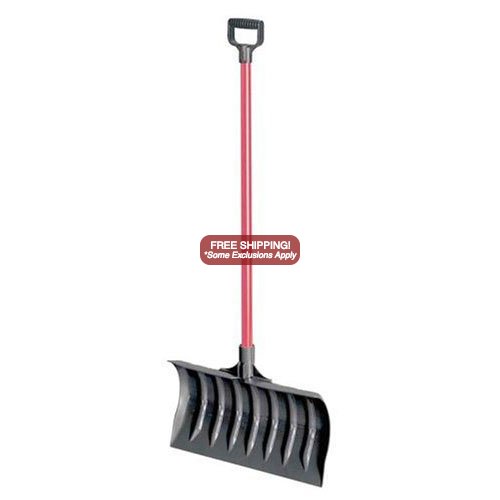 Ames 1575200 Snow Pusher 18" Poly Blade D-Handle - Click Image to Close