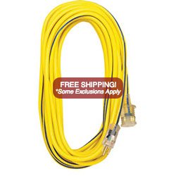 Voltec 05-00366 Extension Cord 100' 12/3 Outdoor Lighted Ends - Click Image to Close