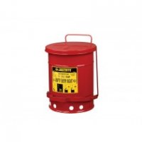Justrite Oily Waste Can, 6 Gallon Foot-Operated 09100
