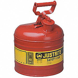 Justrite Safety Can Type I Steel 2 Gallon Red 7120100
