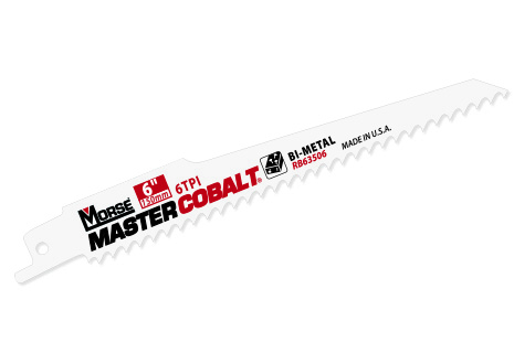 M.K. Morse Master Cobalt Recip Blade 12" Wood Cutting 6TPI Bi-Metal 5/Card, RB123506T05